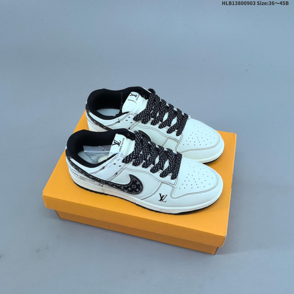 Nike Dunk Low-Style Sneakers with Designer-Inspired Details
