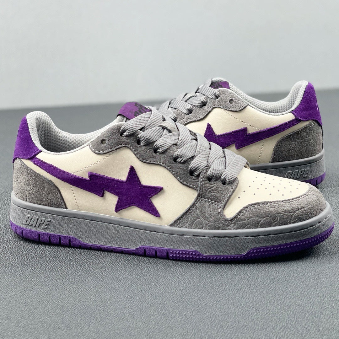 BAPE SK8 Sta Sneakers White Purple