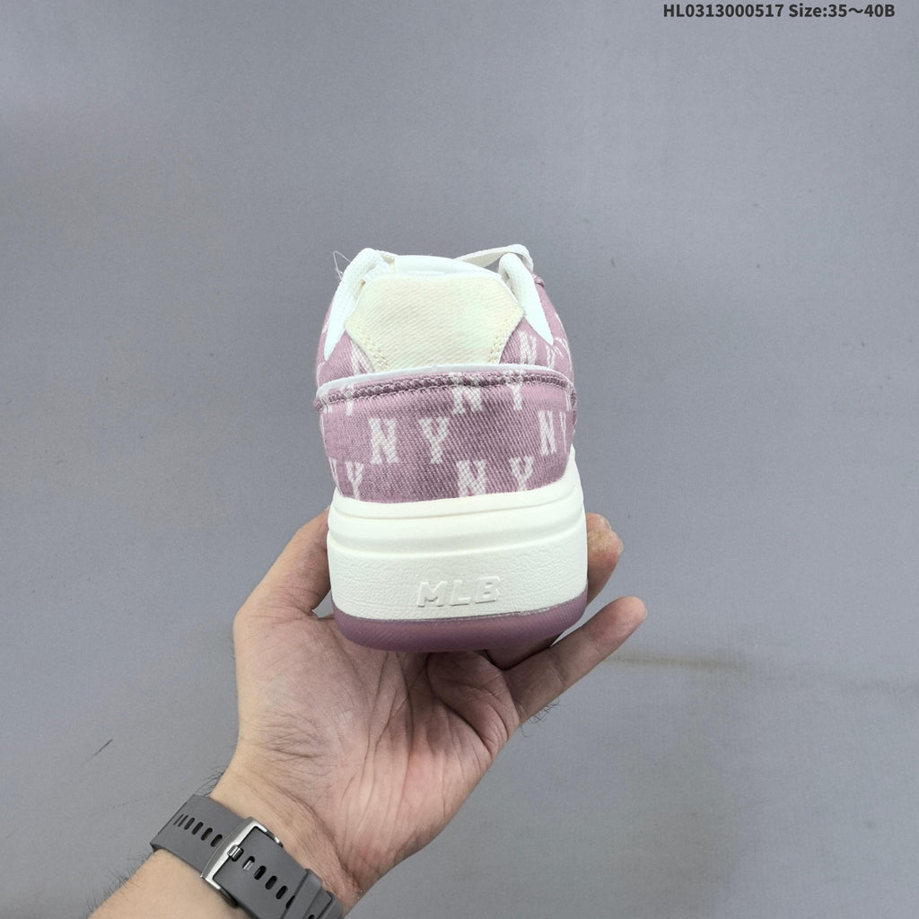 MLB Chunky Liner Low-Top Sneakers in Mauve and White