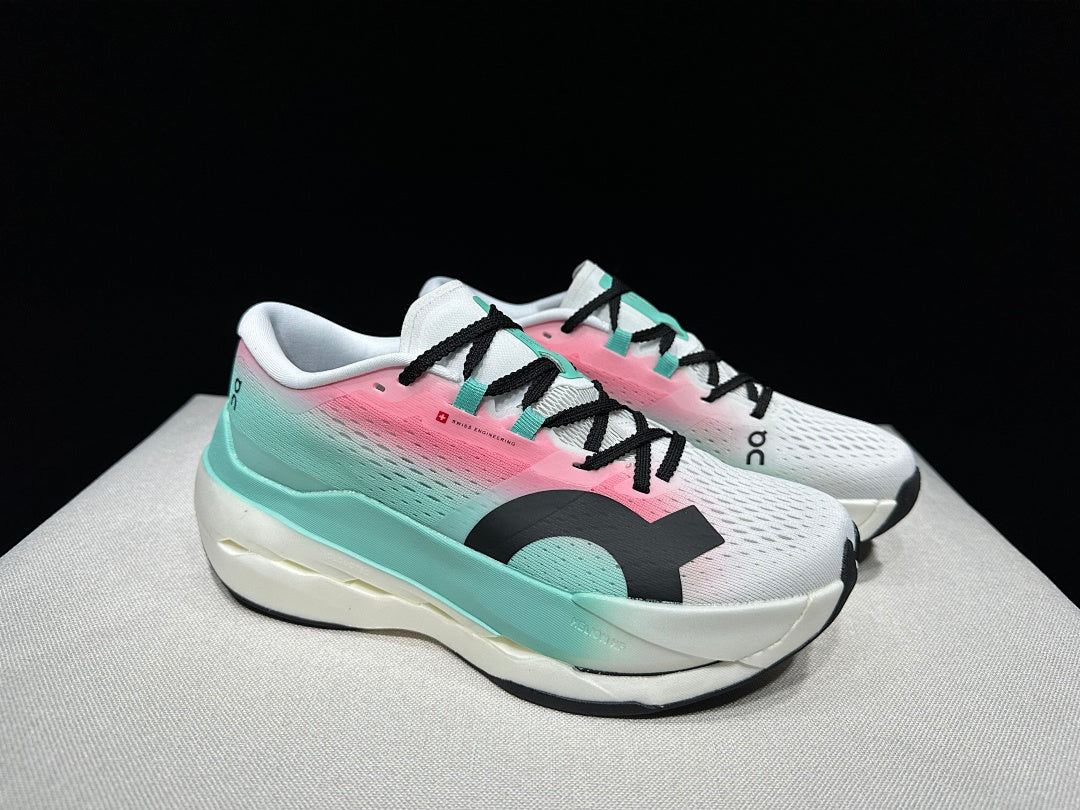 On Cloudboom Max Running Shoes, White Mint Pink