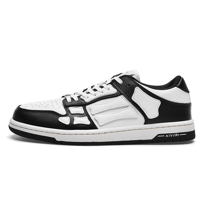 AIVIIRI MFS003-004 Black and White Low-Top Sneakers