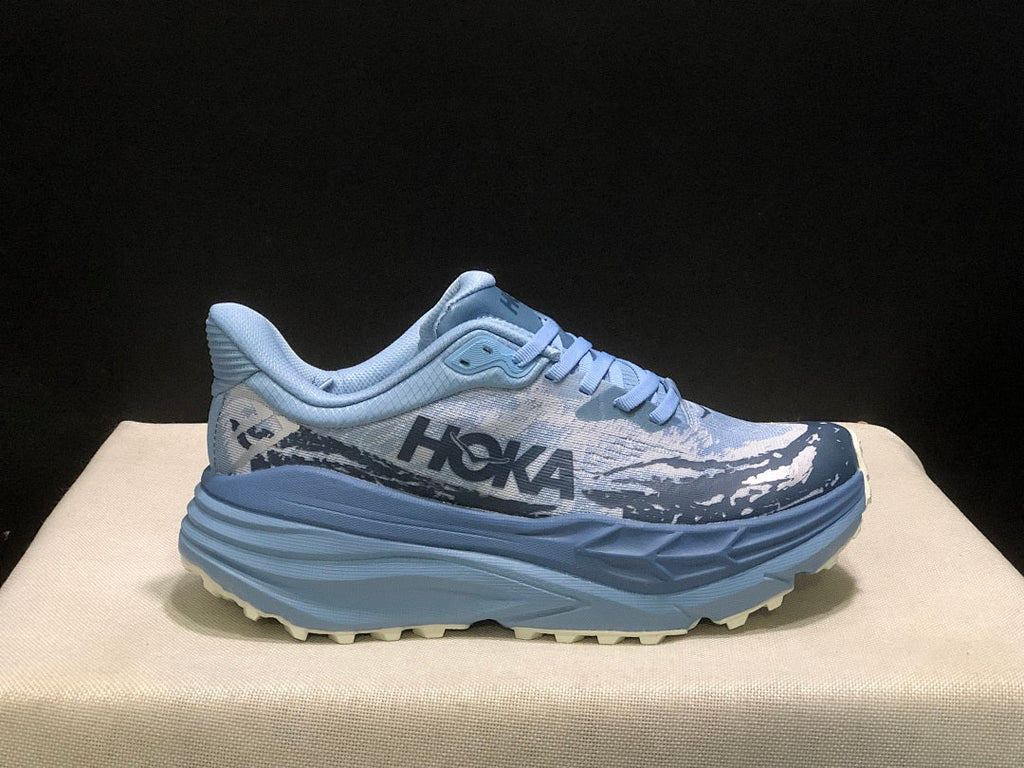 HOKA Stinson 7 Trail Running Shoes, Blue Pattern