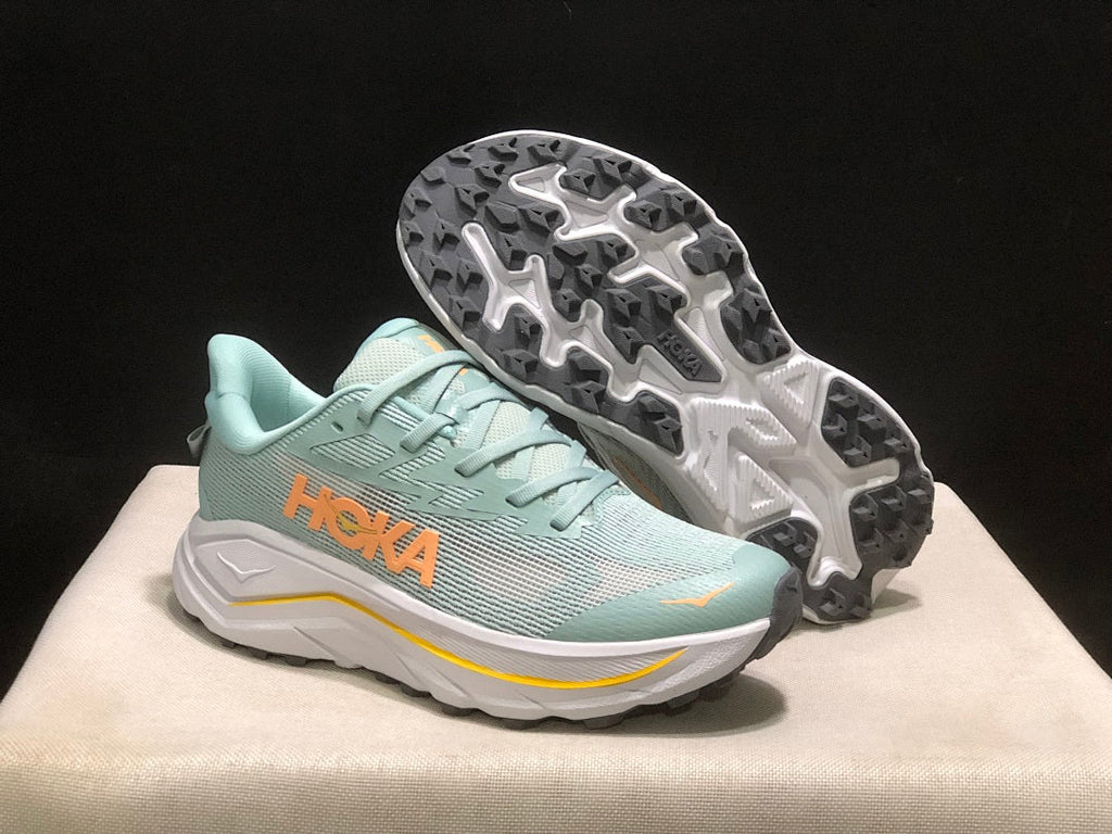 HOKA Challenger 8 Trail Running Shoes, Sage and Coral