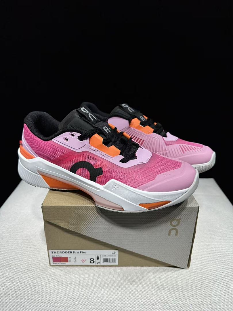 On The Roger Pro Fire Pink Flame Tennis Shoes