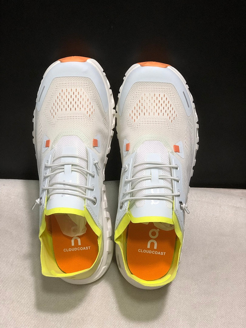 On Cloud 6 Coast Sneakers in Ivory, Yellow and Orange