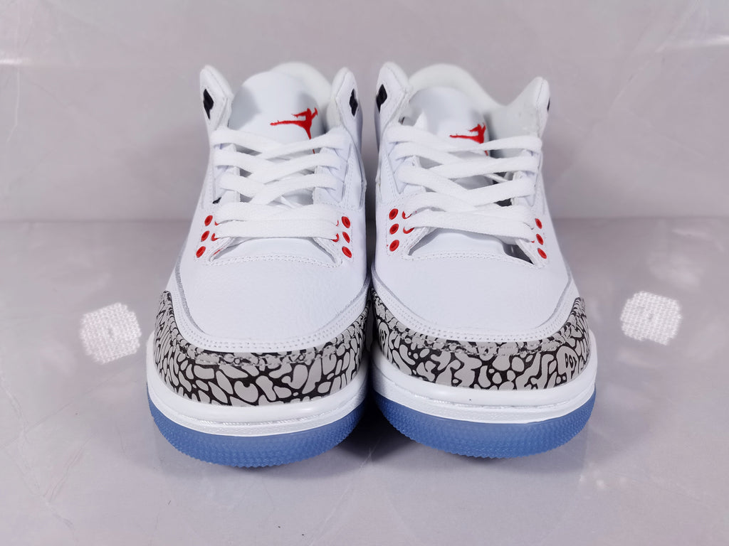 Jordan Air Jordan 3 Retro White Red Elephant Print Sneakers