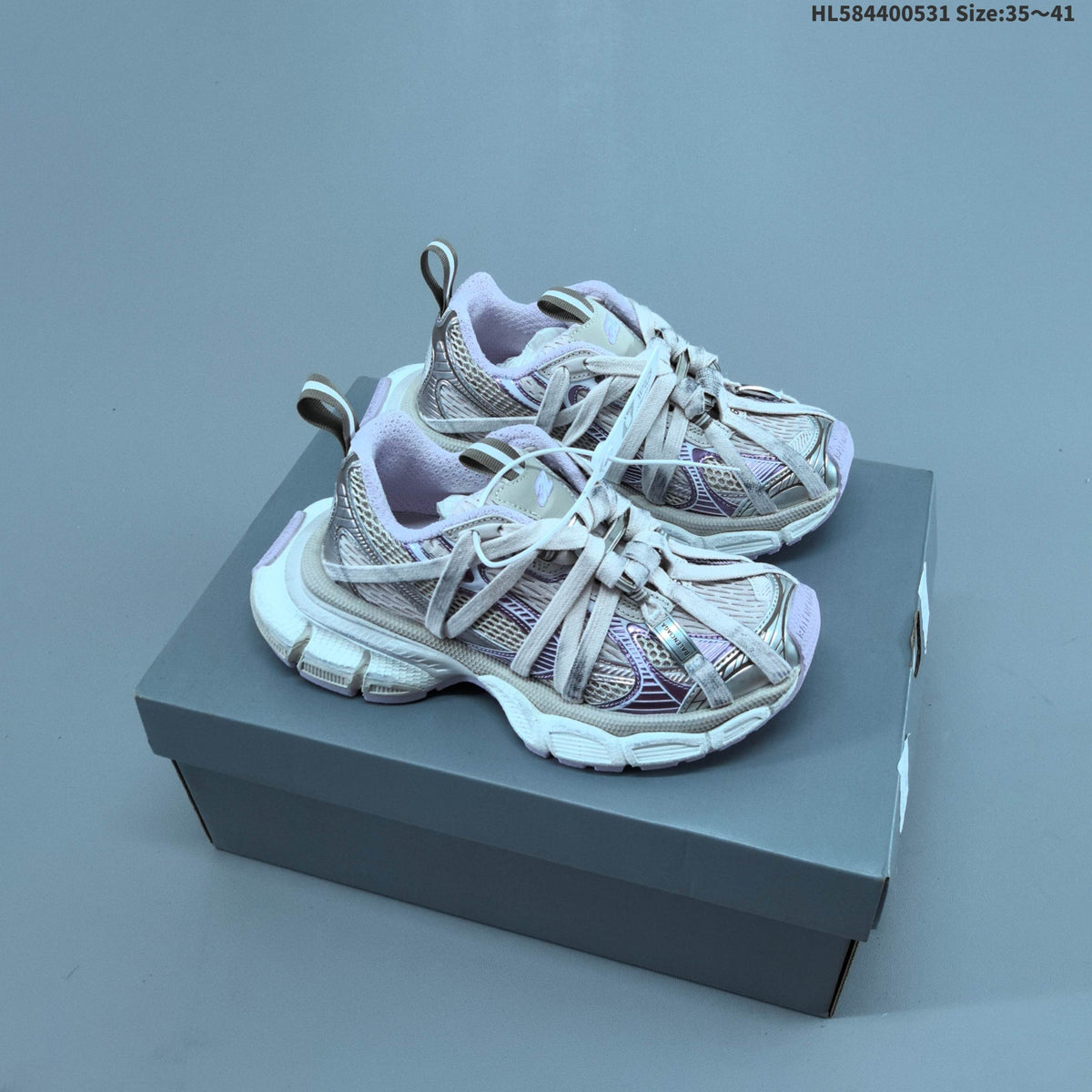 Balenciaga 3XL Low-Top Sneakers in Silver and Grey
