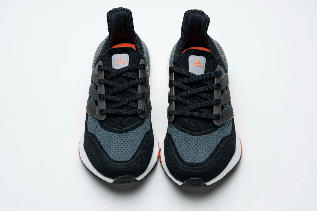 adidas Ultraboost 21 FY0389 Running Shoes, Black and Grey