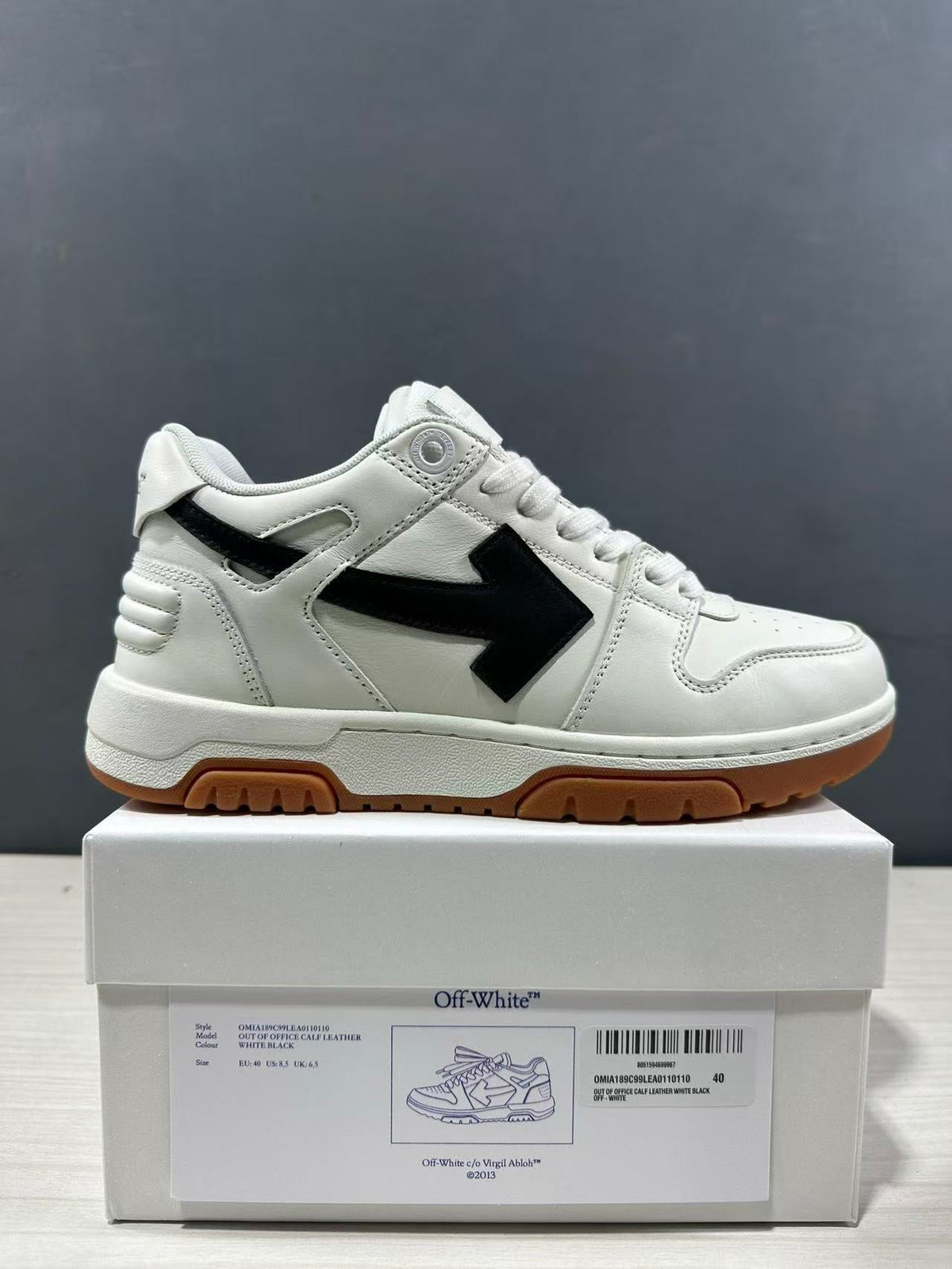 Off-White Out Of Office Sneakers White Black OMIA189C99LEA0110110