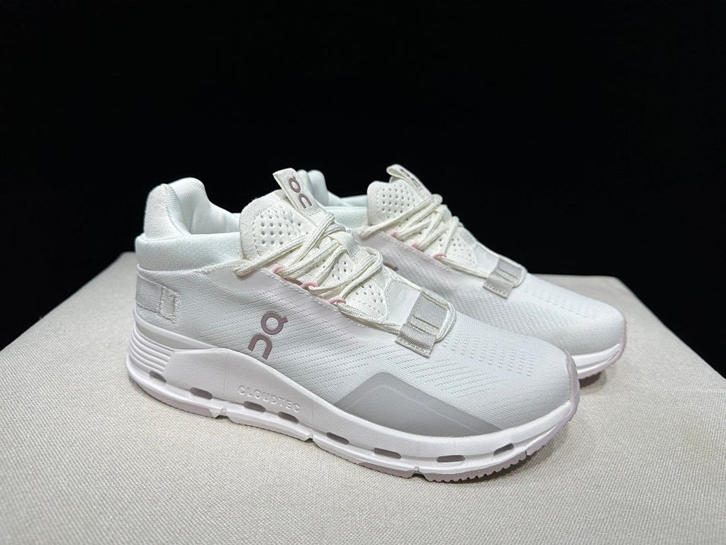 On Cloudnova 2 Sneakers, White and Orchid