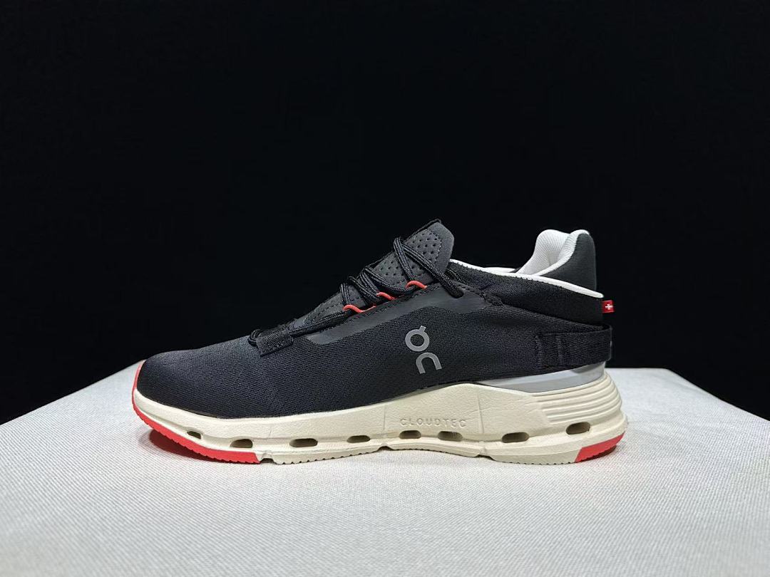 On Cloudnova 2 Sneakers Black and Red