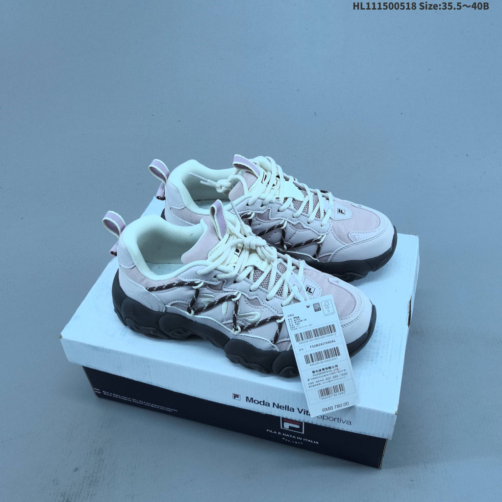 FILA Fluid 6 Low-Top Sneakers in White and Lilac