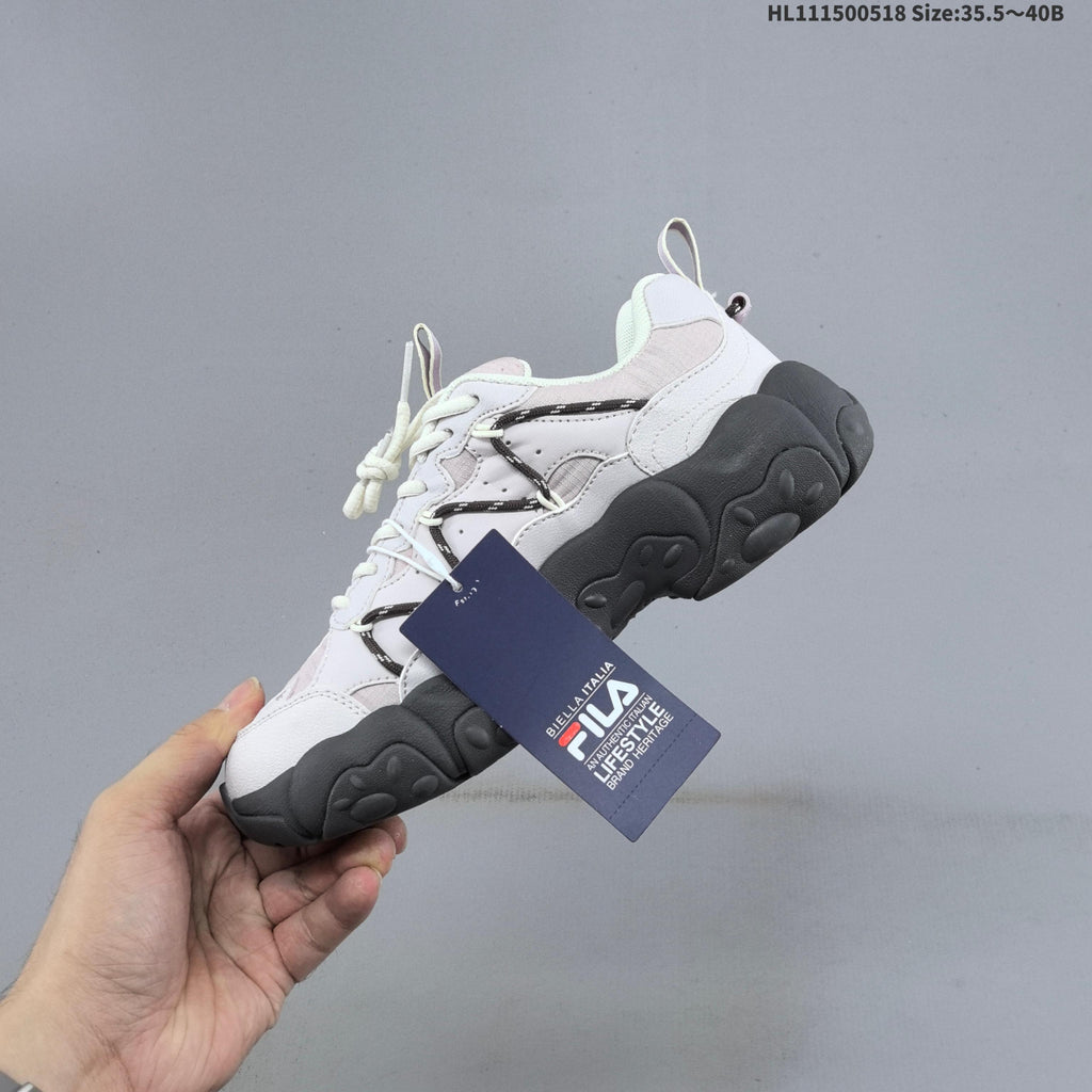 FILA Fluid 6 Low-Top Sneakers in White and Lilac
