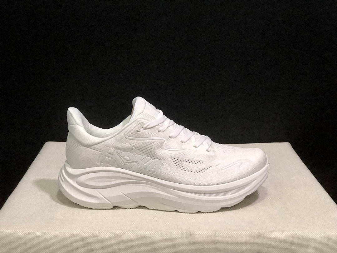 HOKA Clifton 10 White Running Shoes