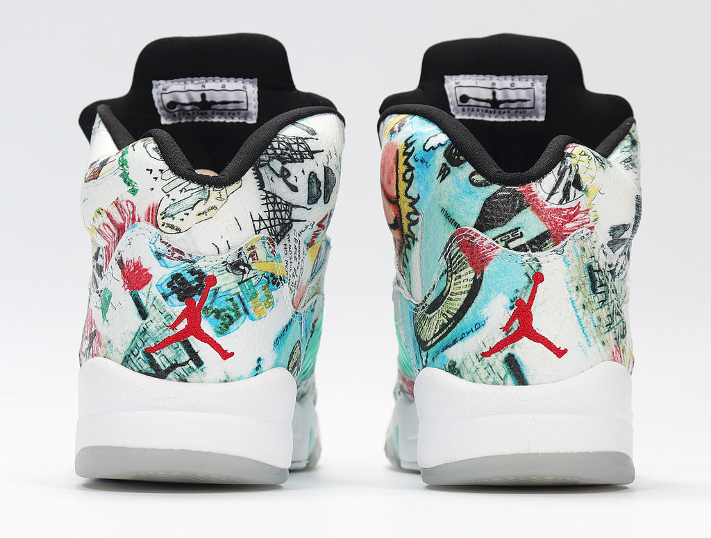 Jordan Air Jordan 34 Graffiti Basketball Shoes White Multicolor AV2405-900