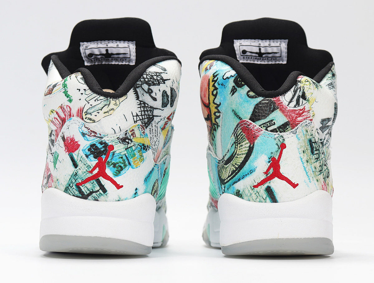 Jordan Air Jordan 34 Graffiti Basketball Shoes White Multicolor AV2405-900