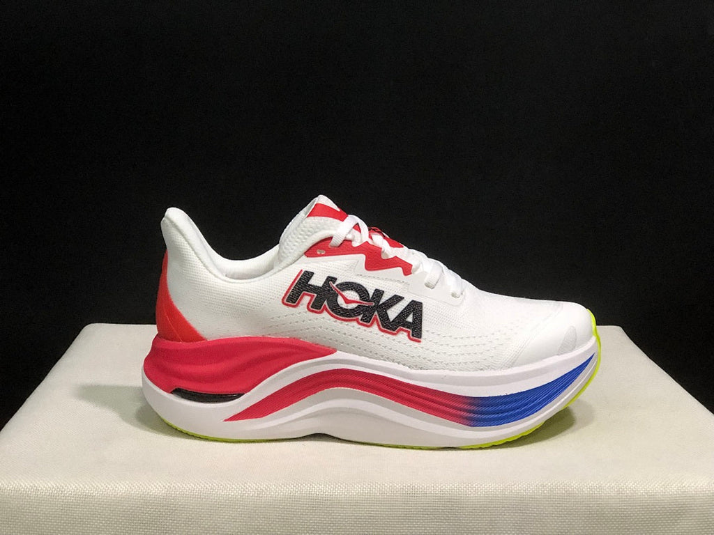 HOKA Skyward X Running Shoes, White Red Blue