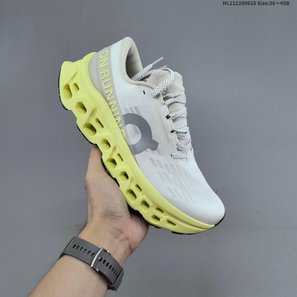 On Cloudmonster 3 Running Shoes White Grey