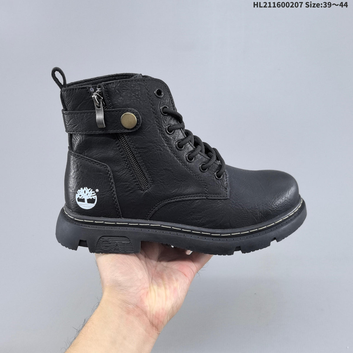 Timberland Lace-Up Ankle Boots with Side Zipper
