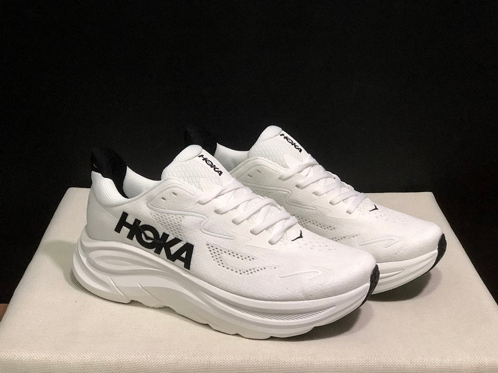 HOKA Clifton 10 White Running Shoes