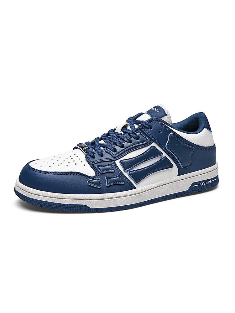 AIVIIRI Navy and White Low-Top Sneakers