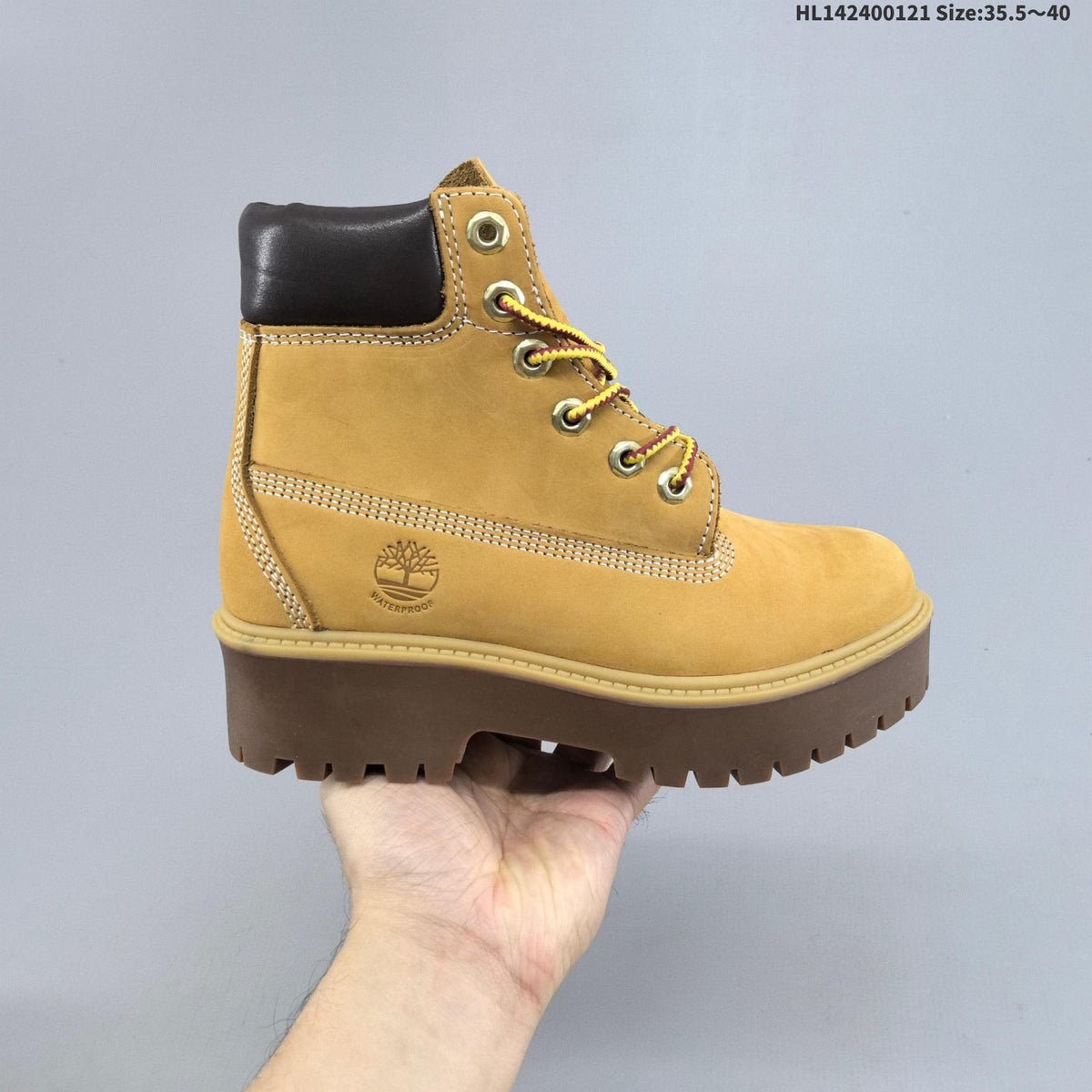 Timberland Mid-Top Lace-Up Boots in Wheat