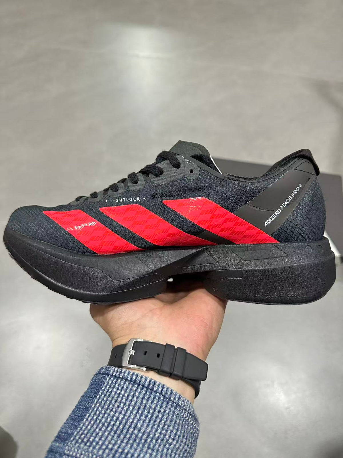 Adidas Lightstrike Pro Running Shoes Black Red KH8840