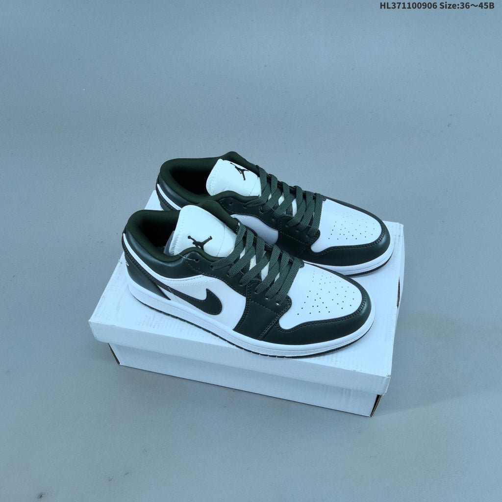 Nike Air Jordan 1 Low Sneakers, White and Color-Accent Styles