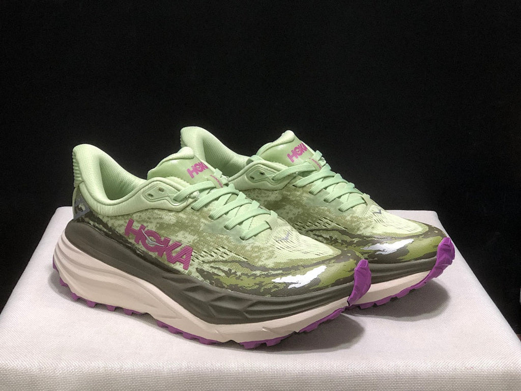 HOKA Stinson 7 Trail Running Shoes in Sage Green