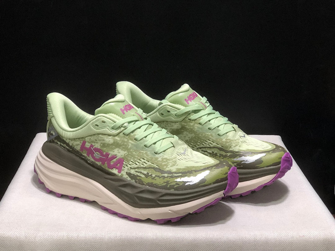 HOKA Stinson 7 Trail Running Shoes in Sage Green