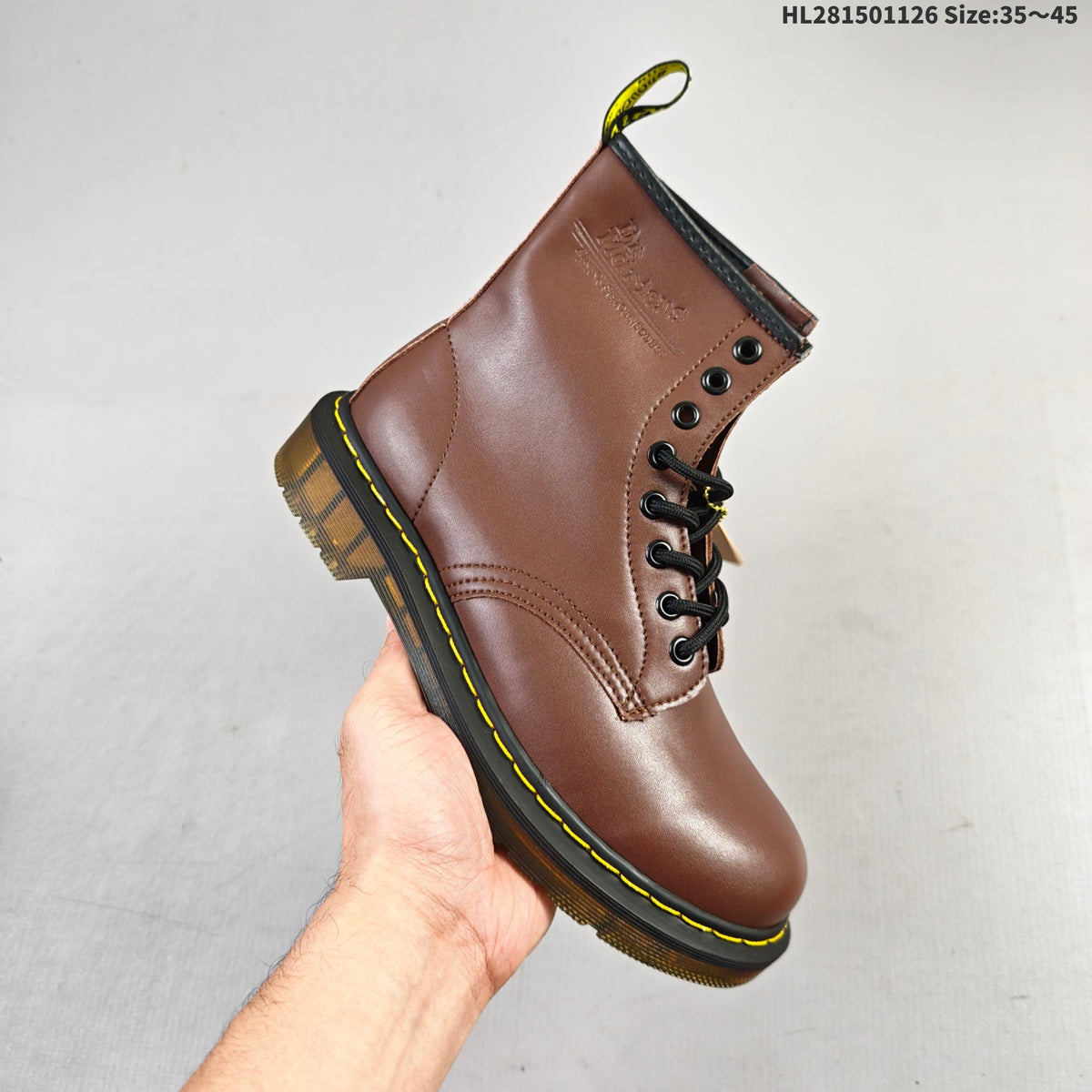Dr. Martens 1460 Platform Lace-Up Boots, Black and Brown