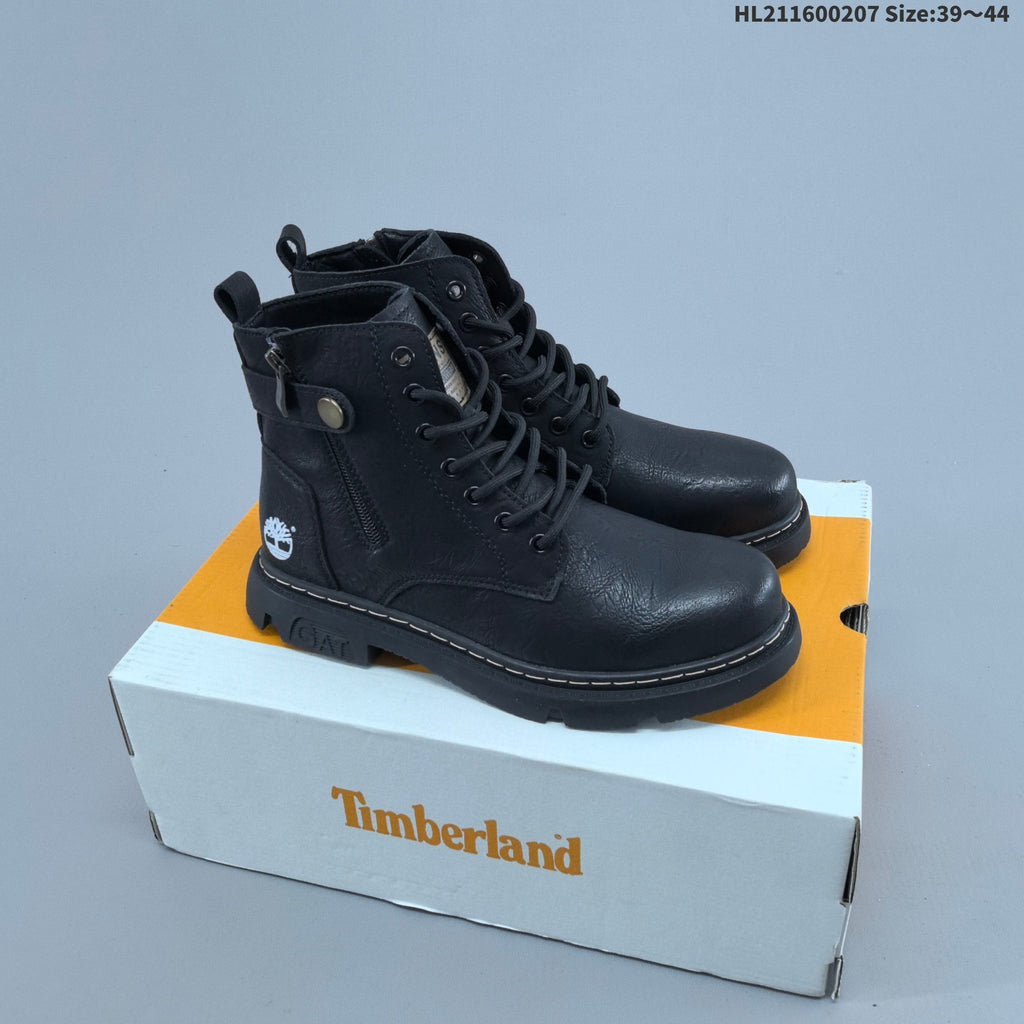 Timberland Lace-Up Ankle Boots with Side Zipper