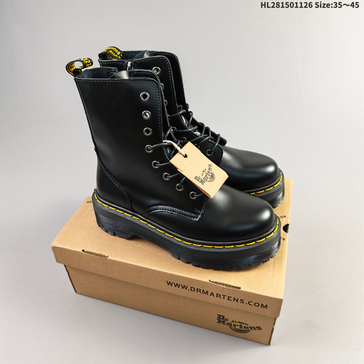 Dr. Martens 1460 Platform Lace-Up Boots, Black and Brown