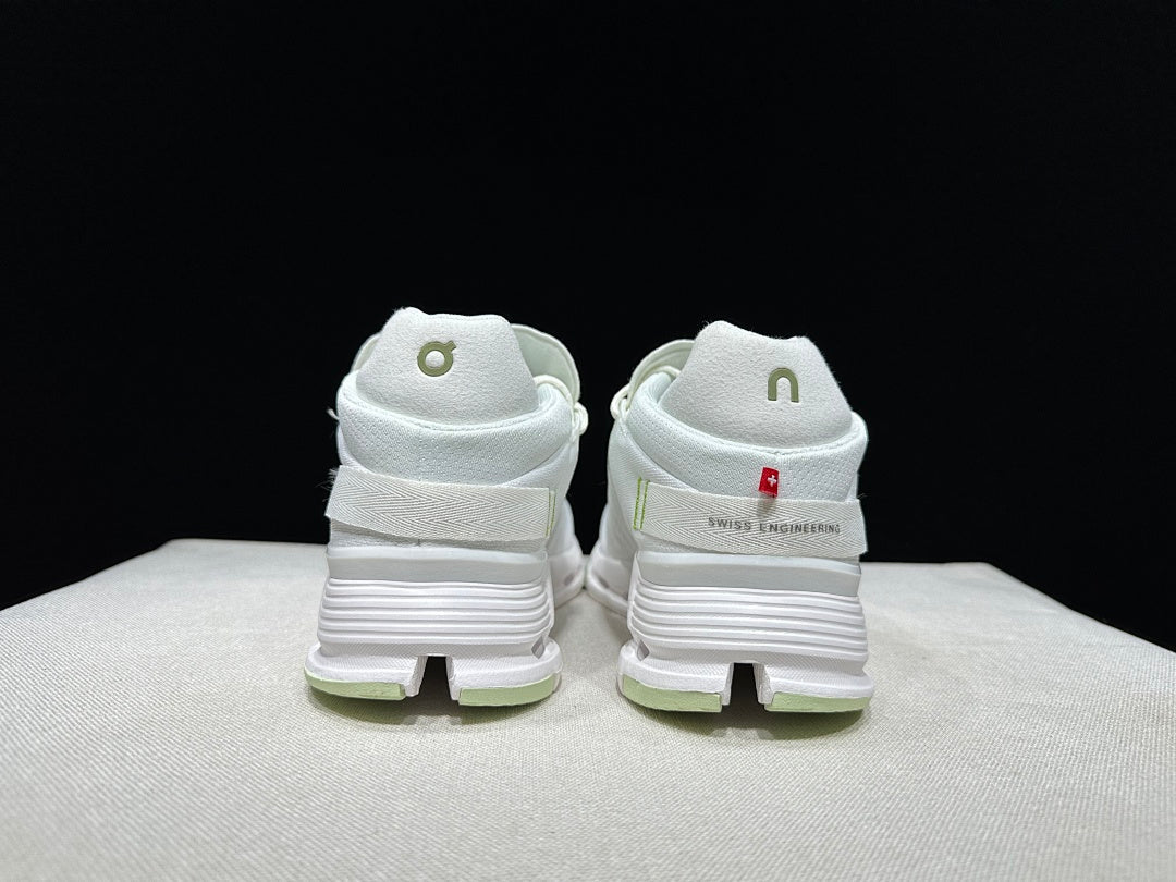 On Cloudnova 2 Sneakers in White and Sage