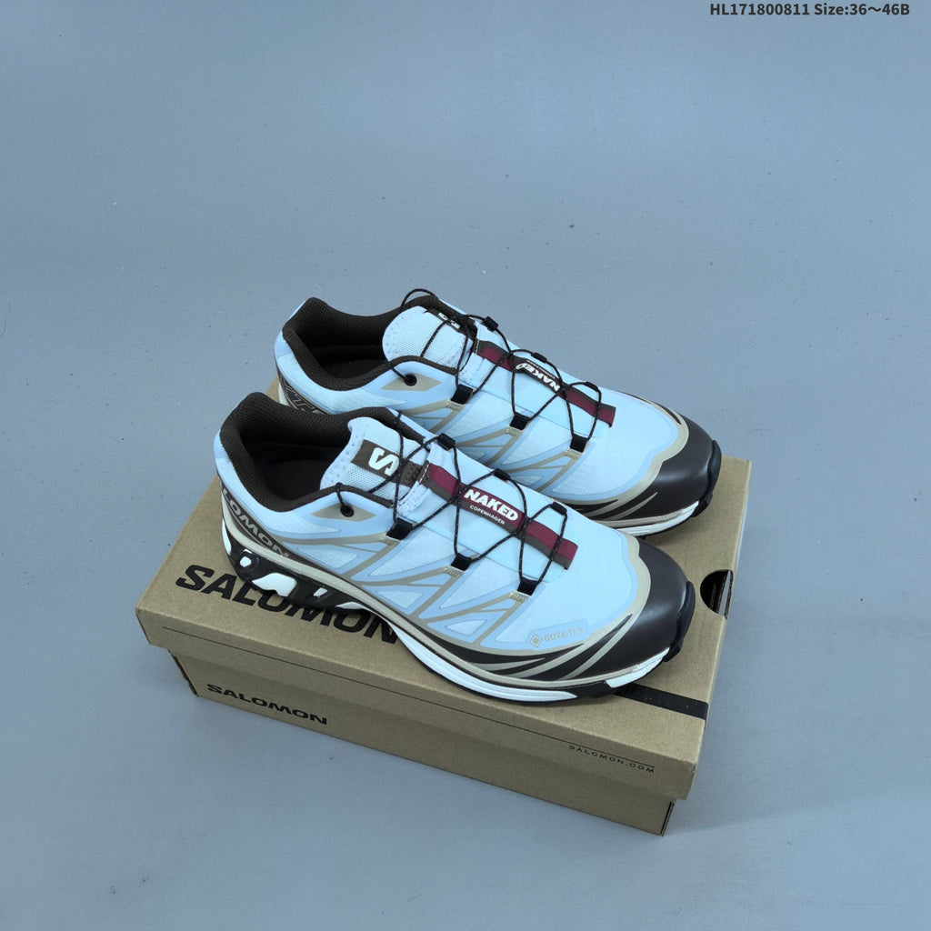 Salomon XT-6 GTX Trail Running Shoes, Ice Blue and Black
