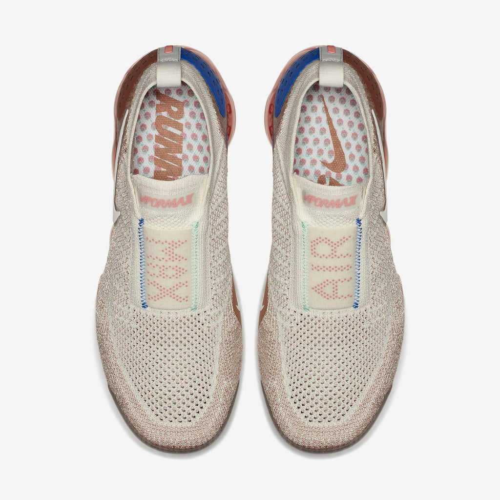Nike Air VaporMax Flyknit Moc 2 Sneakers, Sail and Blue