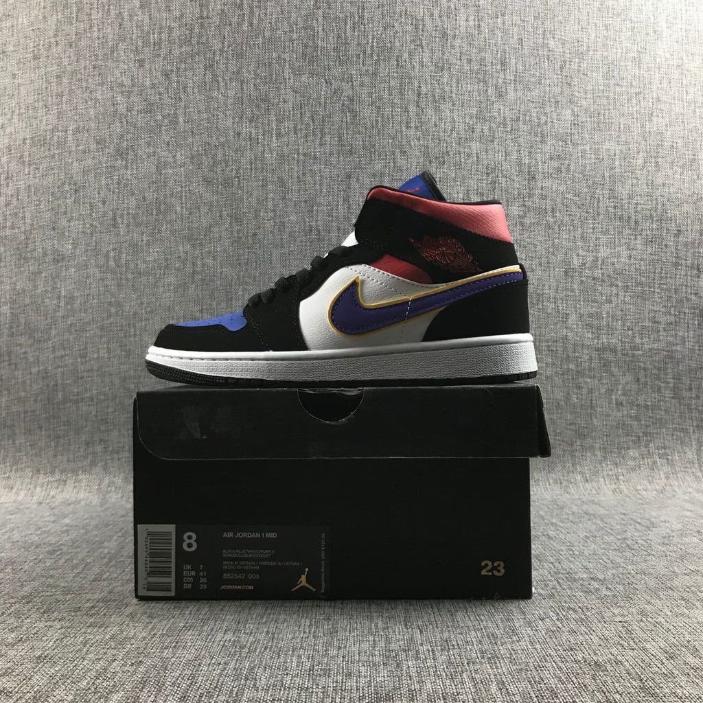 Air Jordan 1 Mid What The Multicolor Sneakers 852542-005