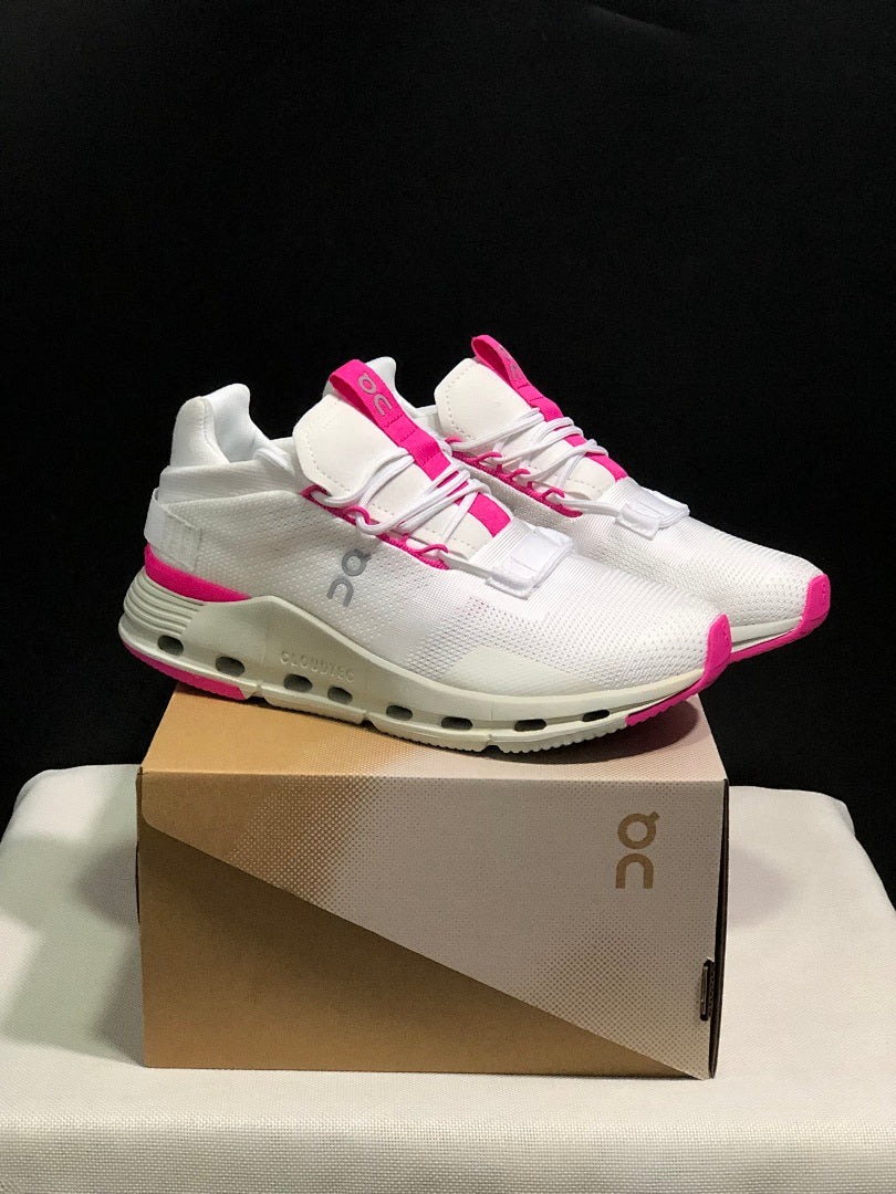 On Cloudnova Sneakers White Pink