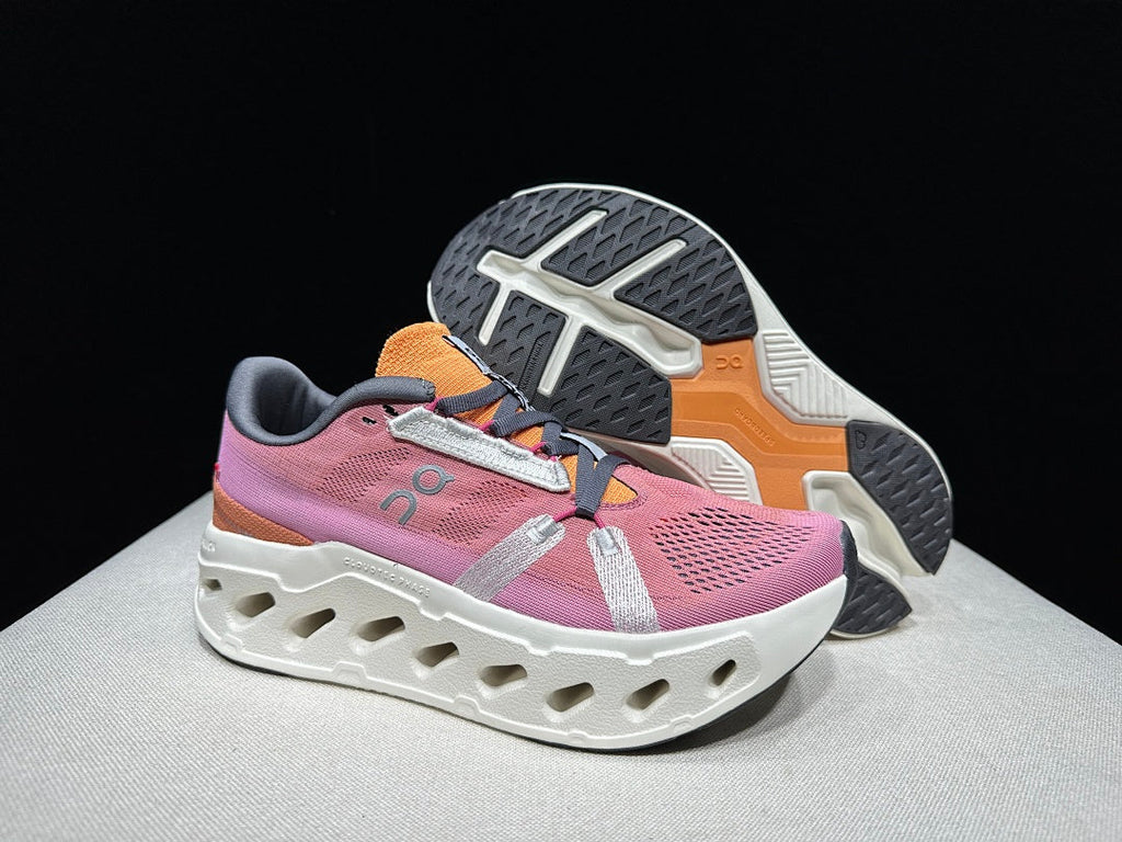 On CloudEclipse Running Shoes in Pink and White