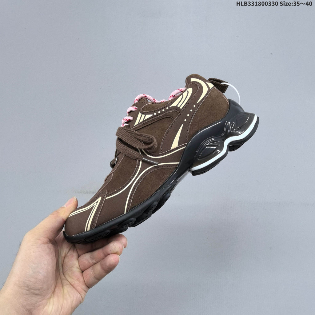 GG-CC G25X4391 Brown Platform Low-Top Sneakers