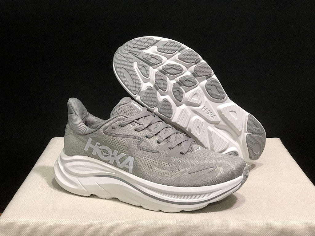 HOKA Clifton 10 Running Shoes in Gray