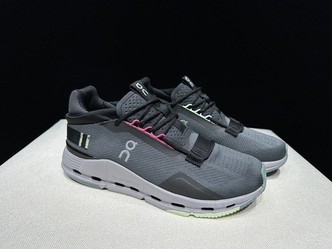 On Cloudnova 2 Sneakers in Gray and Black