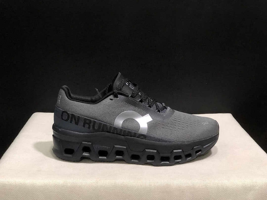 On Cloudmonster 2 Running Shoes in Gray and Black