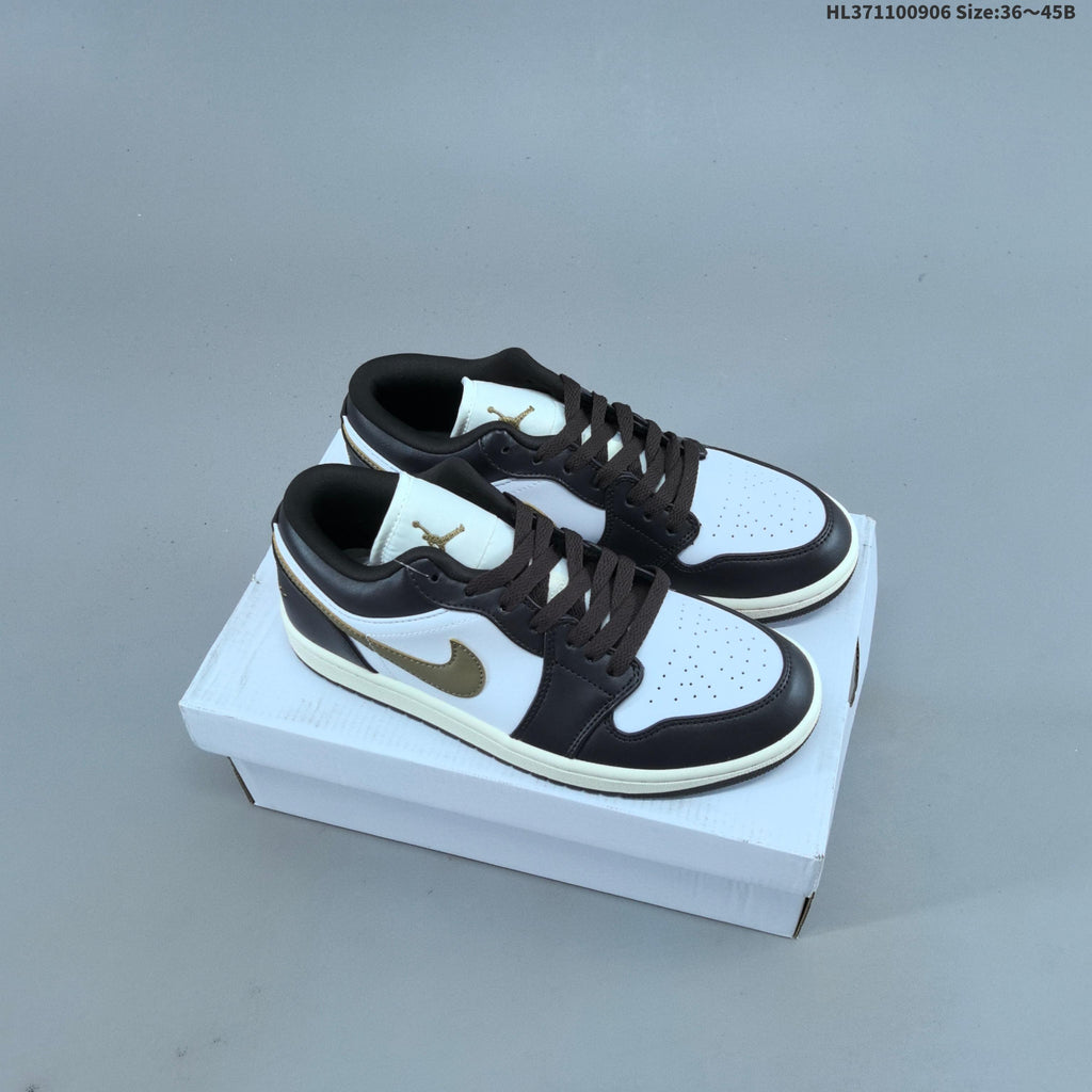 Nike Air Jordan 1 Low Sneakers, White and Color-Accent Styles