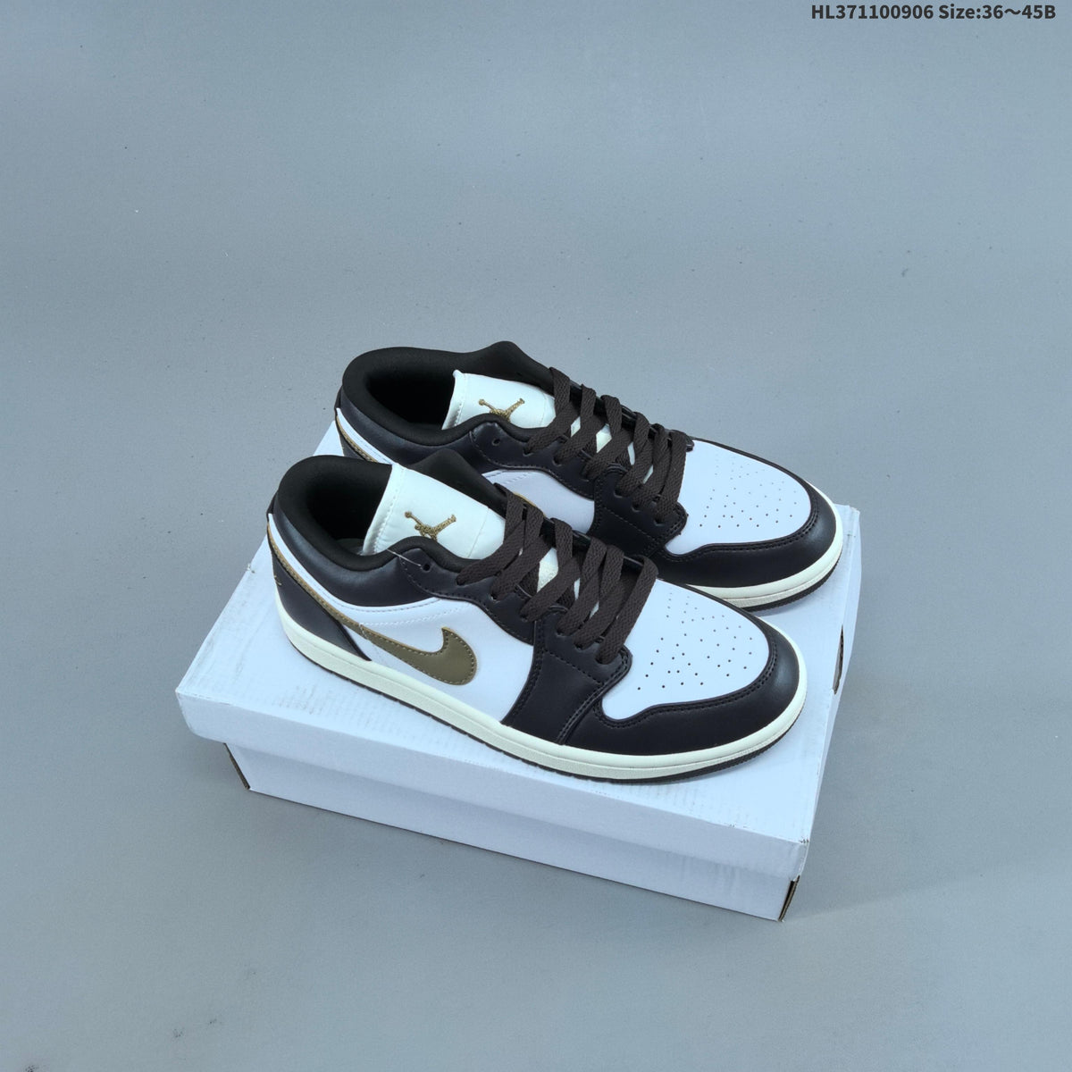 Nike Air Jordan 1 Low Sneakers, White and Color-Accent Styles