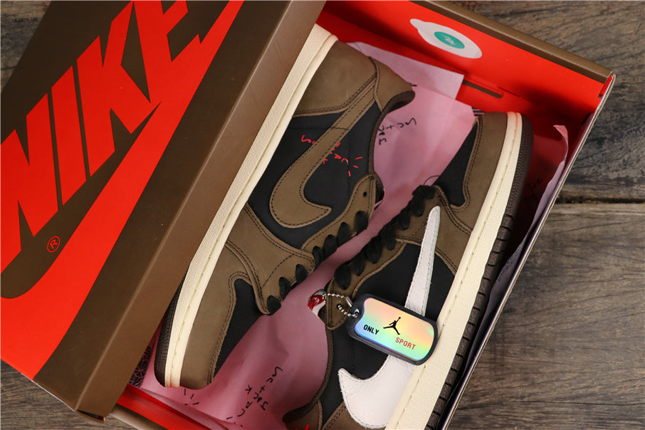 Jordan 1 Low OG TS SP Olive Black Sneakers CQ4277-001