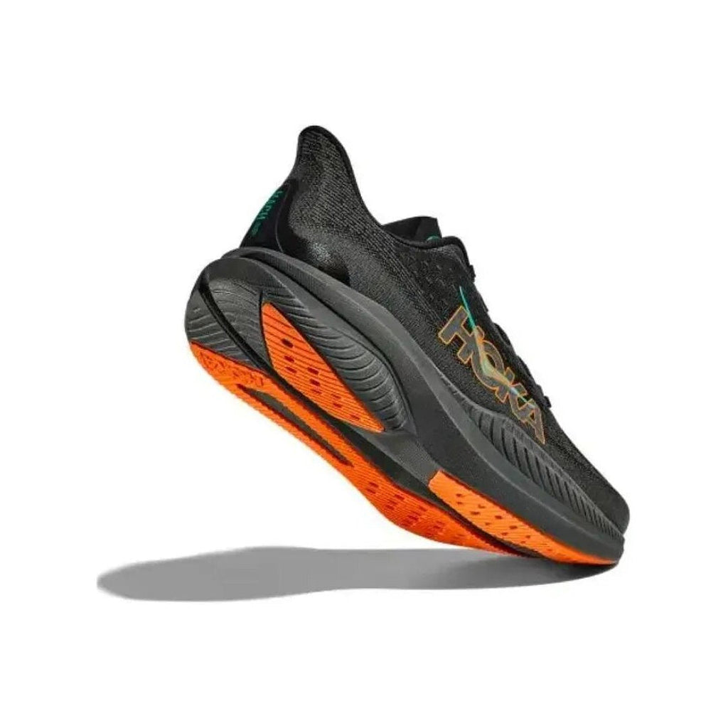 HOKA Mach 6 Running Shoes, Black with Teal and Orange