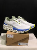 On Cloudmonster 2 Distance White and Blue Running Shoes