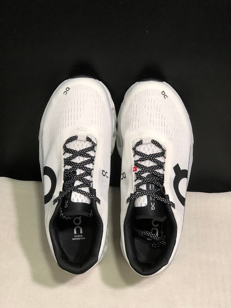 On Cloudmonster 2 Running Shoes, White/Silver