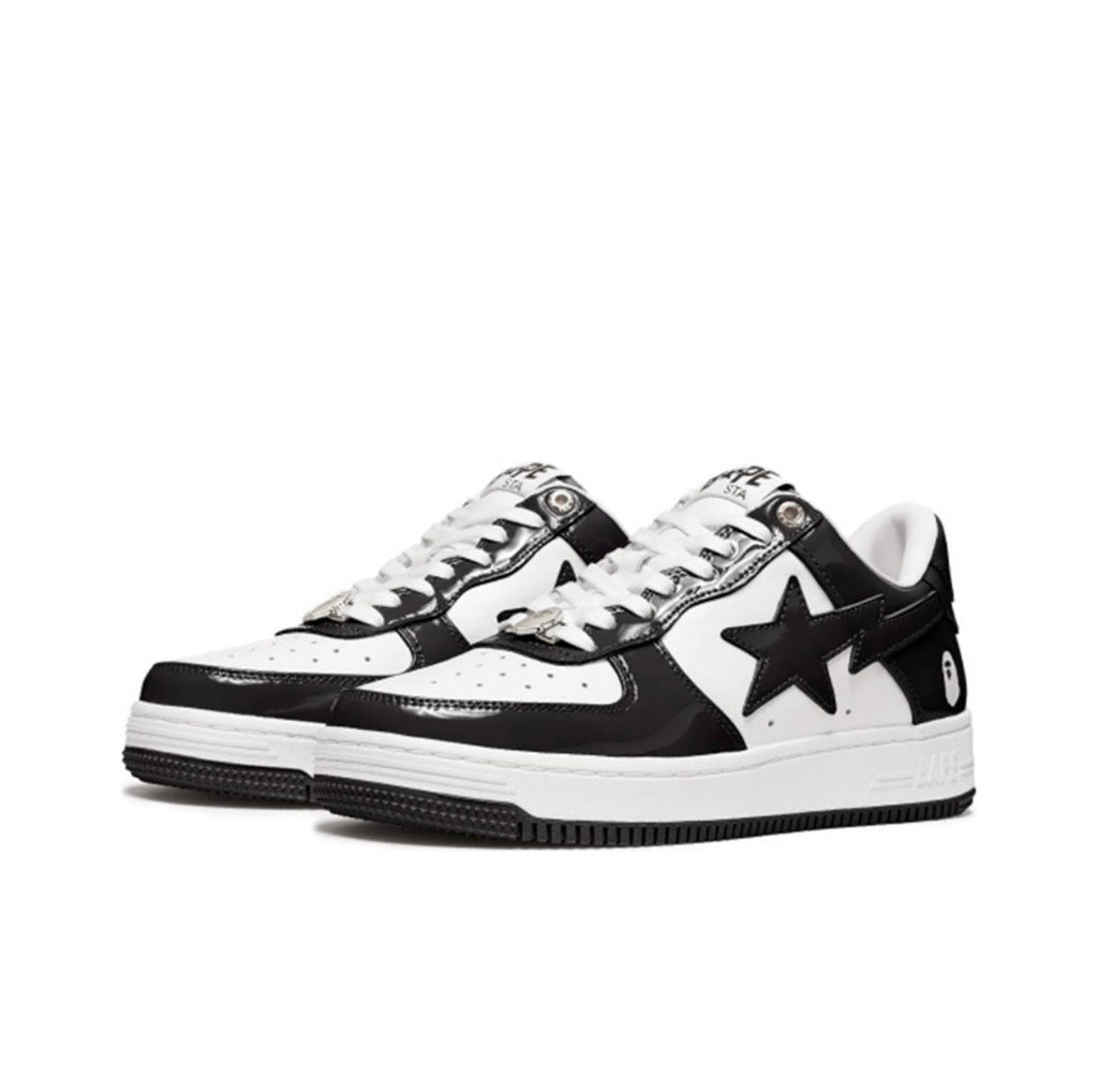 BAPE STA Low Black and White Sneakers 1H70-191-001